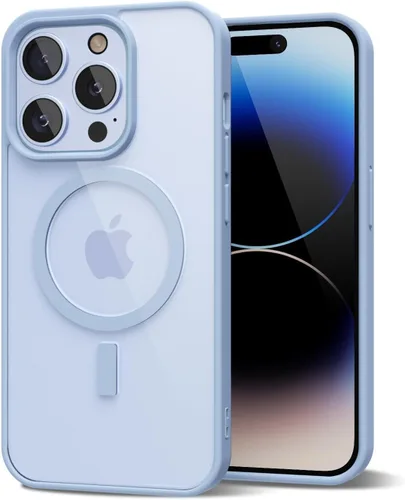 Vista 219 de oakxco Funda magnética transparente compatible con Magsafe, bonita funda delgada y transparente de poliuretano termoplástico no amarillenta, carcasa