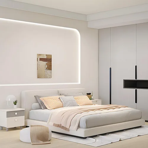 Vista 5 de Tira de luces LED blancas, tira de luz regulable mejorada de 16.4 pies con control remoto de luz blanca brillante de 6500 K, 300 luces LED flexibles