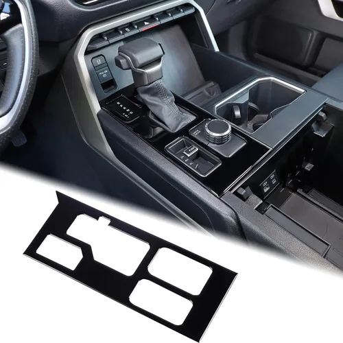 Vista 26 de Aunginsy Marco para panel de cambio de marchas con caja de almacenamiento Compatible con Toyota Tundra/Sequoia 2022-2024 2025 Protector contra