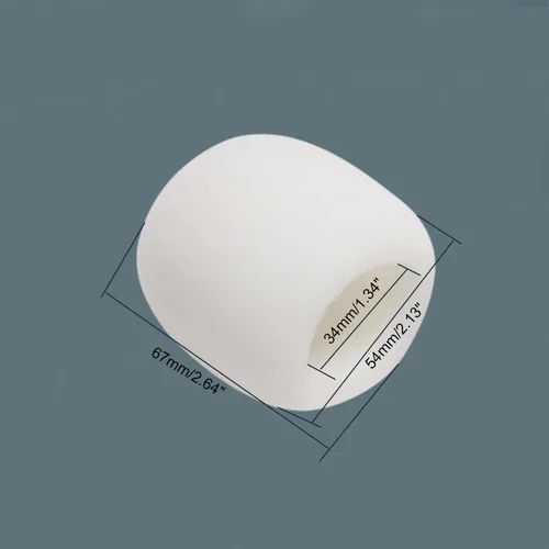 Vista 2 de Fielect 2 unids micrófono cubierta esponja espuma micrófono cubierta de micrófono de mano protección protección micro espuma filtro blanco