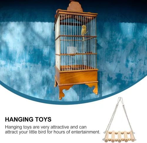 Vista 3 de 8pcs Parrot Chewing Toy Set for Beak Exercise with Bells
