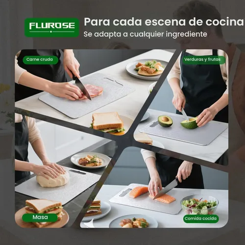 Vista 3 de Juego de tablas de cortar de titanio, 3 piezas, 100% titanio puro tabla