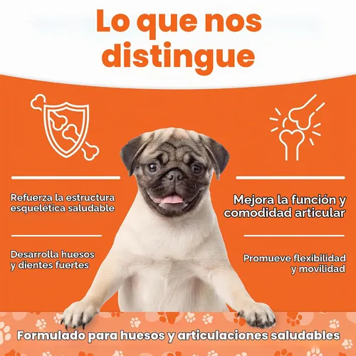 Vista 4 de Boneo Fórmula de mantenimiento canino - Suplemento para huesos y articulaciones a base de lactoferrina para perros, 90 tabletas masticables, sabor a