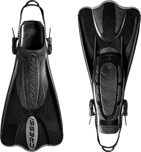 Vista 8 de Cressi Juego de esnórquel de viaje ligero premium para todas las edades, aletas ajustables + máscara de silicona + snorkel seco - Juego Palau SAF