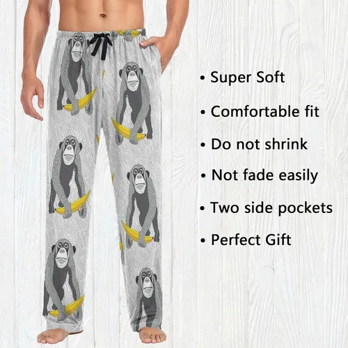 Vista 3 de Fish - Pantalones de pijama para hombre, pantalones de pijama suaves para dormir