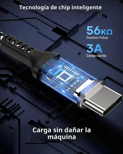 Vista 2 de Cable USB C de 20 pies, cable de carga rápida USB A a USB C 3A, cable de carga tipo C extralargo compatible con iPhone 15/15 Plus/15 Pro/15 Pro Max