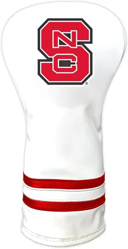 Vista 12 de Team Golf NCAA Blanco Vintage Cubierta para Cabeza de Conductor de Golf, Diseño Ajustado, Diseño Retro