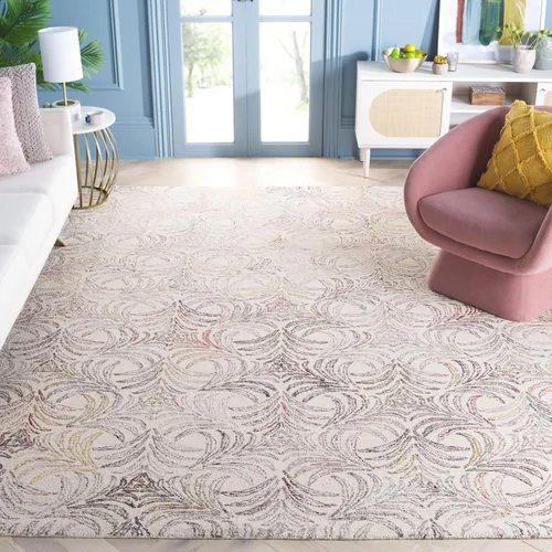 Vista 12 de SAFAVIEH Jardin Collection - Alfombra de pasillo, 2 pies 3 pulgadas x 8 pies, marfil y azul, mezcla de lana hecha a mano, ideal para zonas de alto