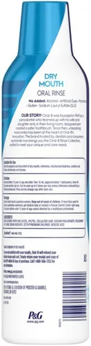 Vista 10 de Oral-B Enjuague bucal con enjuague bucal Dry Mouth Hydrizing Mint, 16 Fl Oz