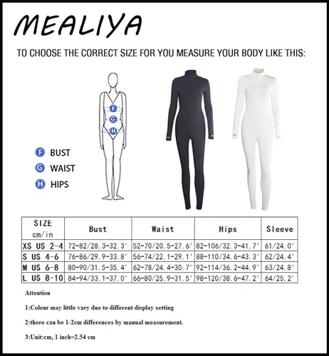 Vista 4 de MEALIYA Overol de manga larga con cremallera bordada para mujer