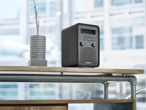 Vista 3 de SANGEAN WR-50 AM/FM-RBDS/Bluetooth Madera Gabinete Mesa Top Radio Negro