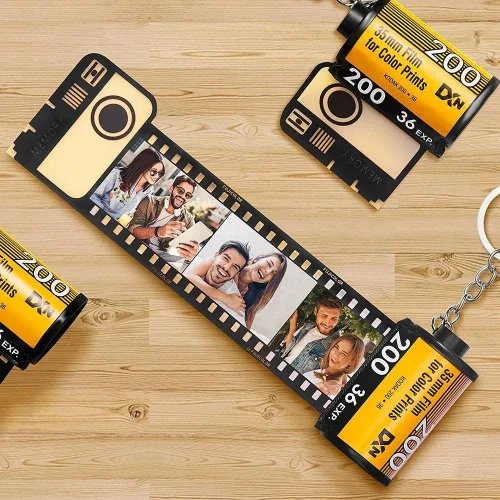 Vista 2 de SOUFEEL Llavero de rollo de película, llavero personalizado con imagen, carrete de memoria personalizado para cámara, regalos para aniversario