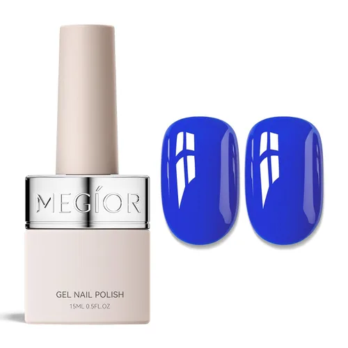 Vista 54 de MEGIOR Esmalte de uñas de gel libre de TPO, 0.5 onzas líquidas, base de gel transparente para remojar la lámpara de uñas LED, capa base de larga