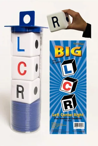 Vista 3 de LCR Juego de dados BIG Left Center Right™ - Interior/exterior clásico 18" H