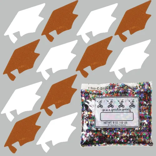 Vista 74 de Confetti Grad Cap Negro, Azul Marino Combo - 2 bolsas de media onza (1 oz)