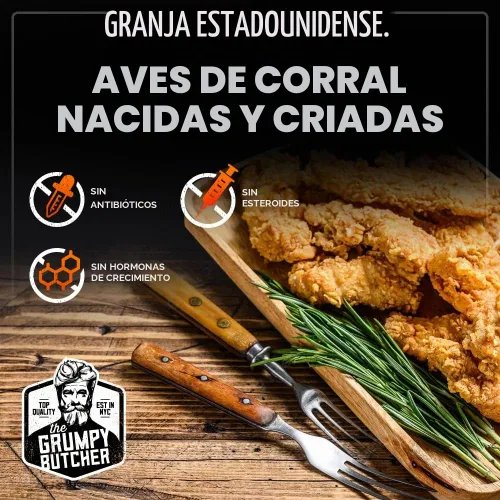 Vista 5 de Grumpy Butcher - Solomillos de pechuga de pollo empanizados, congelados, 5