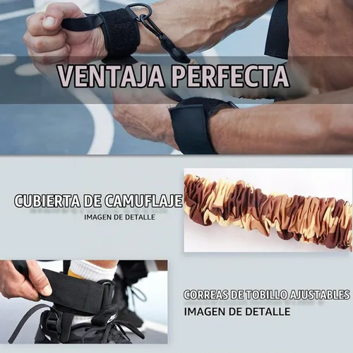 Vista 3 de Bandas de resistencia de fuerza y agilidad de velocidad 240 libras
