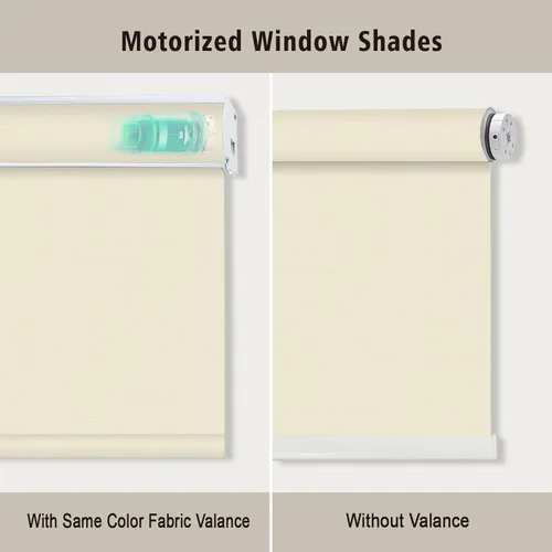 Vista 4 de Persianas blackout enrollables personalizadas simples y elegantes, para ventanas, puertas, puertas francesas, ahorro de energía, protección UV Beige