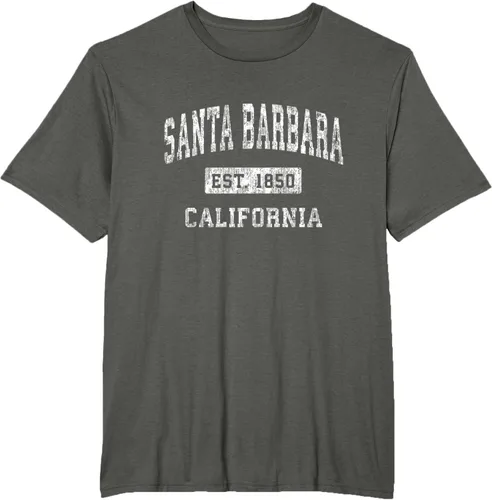 Vista 7 de Camiseta deportiva clásica de Santa Bárbara California CA, Negro, S