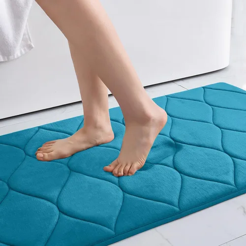 Vista 34 de Colorxy - Alfombra de baño de espuma viscoelástica, ultrasuave y antideslizante, absorbe el agua, lavable a máquina, tapete para suelos de ducha