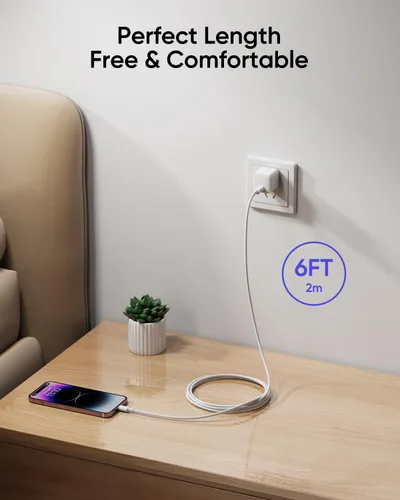Vista 7 de iPhone Charger 5 Pack 6FT USB C to Lightning Cable【Apple MFi Certified】iPhone Charger Fast Charging iphone lightning cable iphone charger cord for