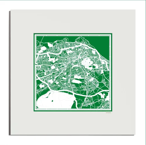 Vista 41 de O3 Design Studio Mapa de corte de papel de París, color negro mate, 20 x 20 pulgadas, arte en papel