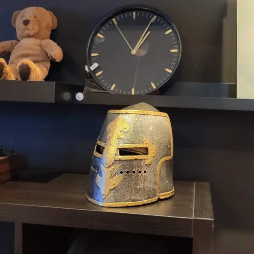 Vista 6 de LOOYAR Casco de caballero cruzado para niños con máscara abatible