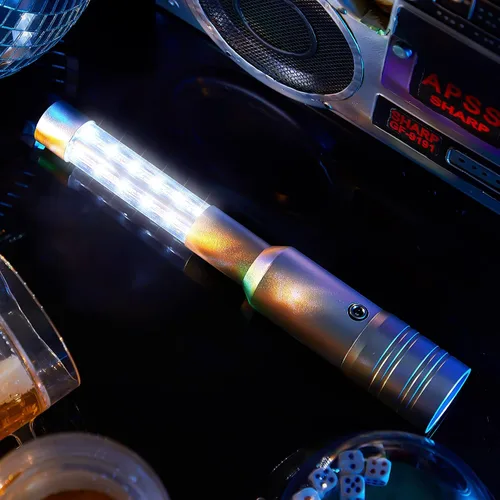 Vista 7 de Lewtemi 4 piezas de luces de botella para niña, luces estroboscópicas de servicio de botella de batón, recargables, champán, bengalas de mano
