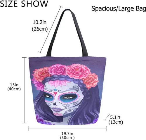 Vista 3 de Elegante bolsa de hombro extragrande con estampado para viajes a la playa, fin de semana, gimnasio, compras de comestibles..