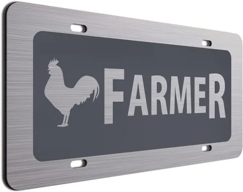 Vista 10 de Placa de matrícula de gallinero Regalo para agricultor Divertidos platos de tocador