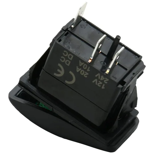 Vista 8 de Amarine Made 12v 20 Amp Impermeable LED On/Off Boat Marine SPST 3P Interruptor basculante con luz (verde)