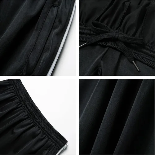 Vista 6 de AIFARLD Pantalones rasgados para hombre con cremalleras laterales y bolsillos para baloncesto, rodillapierna, poscirugía