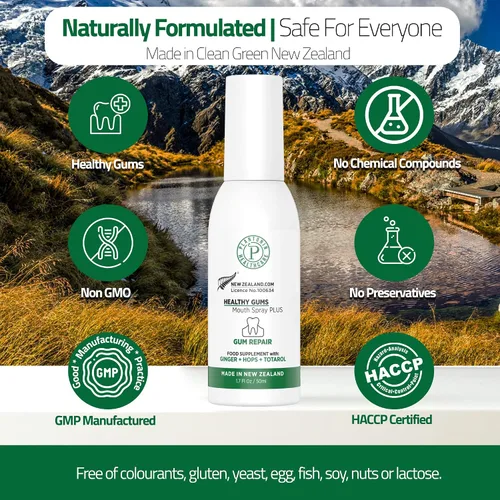 Vista 7 de Spray de enjuague oral para enfermedades de las encías y tratamiento de la gingivitis para adultos, 1.7 fl oz, 142 porciones, alternativa natural