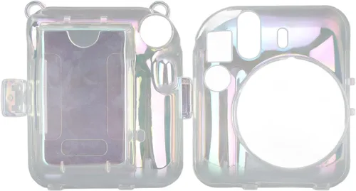 Vista 9 de Funda transparente para mini 12 instantáneos, cámara de película con capacidad para 10 películas en la parte posterior y correa ajustable