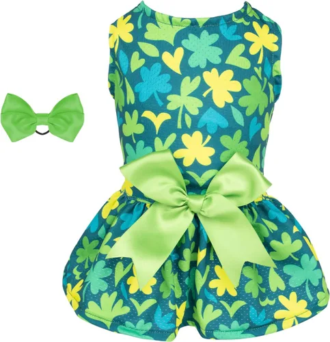 Vista 11 de CuteBone Vestido de malla para perro, vestido de Halloween para cachorros, traje de verano para mascotas, moda de verano para perros pequeños, ropa