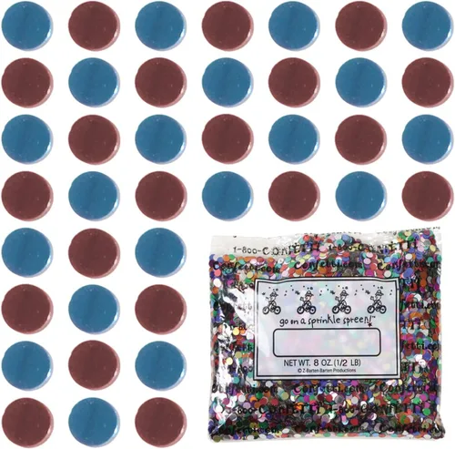 Vista 97 de Confetti Circle 1/4" Negro, Azul Marino Combo - 2 bolsas de media onza (1 oz) (8550/9971)
