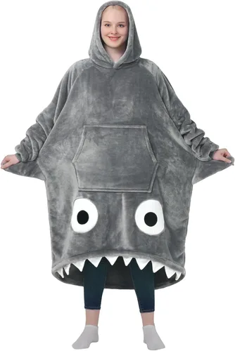 Vista 16 de Waitu Manta Ponible de Oso con Capucha, Divertidos Disfraces de Halloween, Regalos de Cumpleaños para Mujeres, Hombres, Niños y Niñas, Manta
