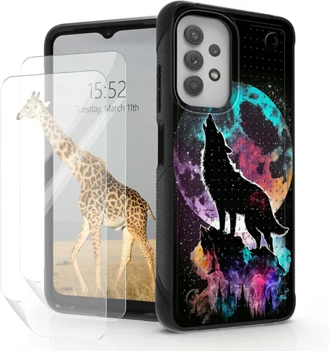 Vista 12 de Funda para Samsung Galaxy A23 Galaxy A13 4G/5G, Galaxy A04, Galaxy A04S, Galaxy A32 5G, con 2 protectores de pantalla, funda protectora híbrida