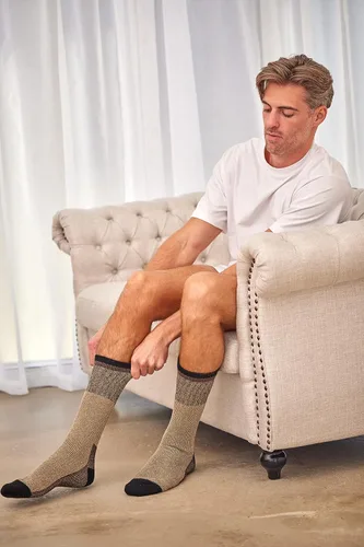 Vista 6 de Andrew Scott Calcetines para botas de lana merina para senderismo, 6 pares, para hombre
