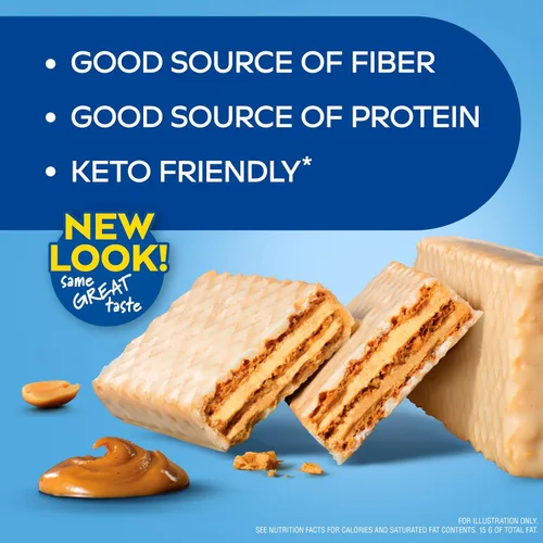 Vista 5 de Atkins Galletas de proteína crocantes, 305405, Peanut Butter, 1