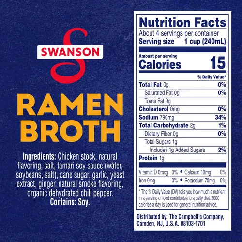 Vista 2 de SWANSON S Caldo de pollo ramen, cartón de 32 onzas