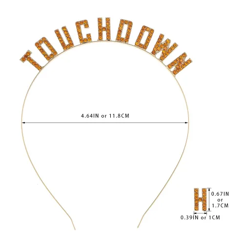 Vista 6 de Madison Tyler Accesorios de fútbol Diademas para mujer TOUCHDOWN Headwear Sports Lover Regalos de equipo de fútbol para mujeres y niñas, Diademas