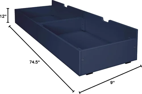 Vista 8 de Max & Lily - Cajones de almacenamiento para debajo de la cama, color azul.