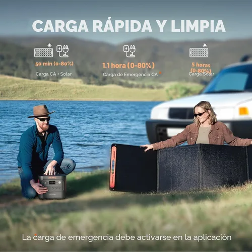 Vista 4 de Jackery Explorer 2000 v2 Estación de Energía Portátil, Batería de Respaldo Doméstica LiFePO4 de 2042Wh, Generador Solar de 2200W, Carga Rápida USB-C
