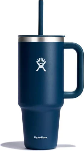 Vista 37 de Hydro Flask Vaso de Viaje con Asa, Tapa y Pajita - Acero Inoxidable Aislado en 24 Oz Aloe