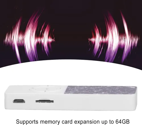 Vista 4 de Reproductor de MP3, reproductor de música MP3 multifunción delgado clásico, reducción de ruido de 180 mAh, reproductor MP3 portátil de alta