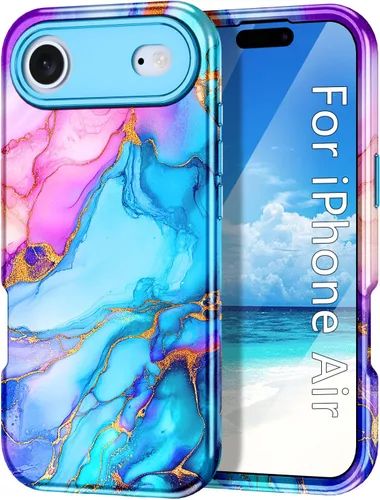 Vista 36 de Btscase Funda compatible con iPhone 17 de 6.3 pulgadas 2025, patrón de mármol 3 en 1, resistente a prueba de golpes, cuerpo completo, policarbonato
