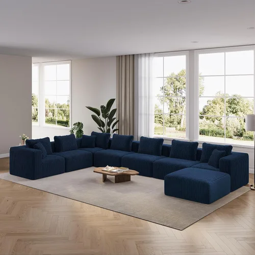 Vista 89 de Novilla - Sofá biplaza modular de 70.8 pulgadas, sofá modular de espacio pequeño, moderno sofá de nube con soporte Smarts Coil®, sofá seccional sin