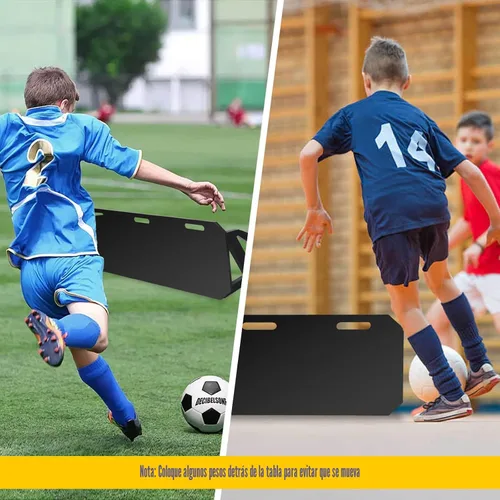 Vista 6 de Mejora de tablero de rebote de fútbol de 3 ángulos, pared de fútbol portátil para adultos y niños, equipo de entrenamiento de fútbol plegable