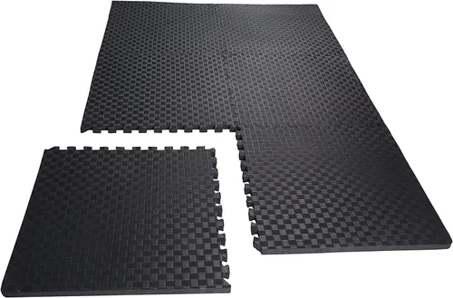 Vista 7 de BalanceFrom Tapete de ejercicio tipo rompecabezas con baldosas entrelazadas de espuma EVA para MMA – Ejercicio – Una pulgada de grosor, 24 pies
